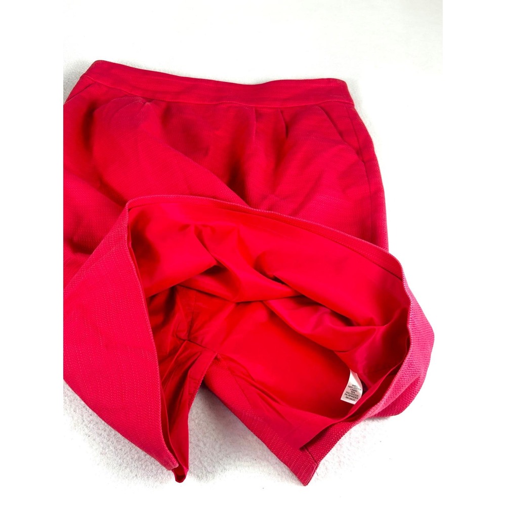 Banana Republic Pencil Skirt Women 0 Red Career Coastal CorpGore FREE SHIPPING - Picture 6 of 8